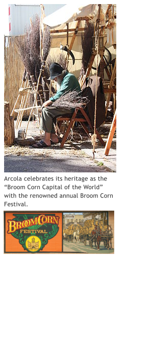 Arcola celebrates its heritage as the “Broom Corn Capital of the World” with the renowned annual Broom Corn Festival.